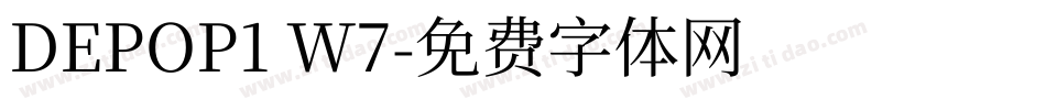 DEPOP1 W7字体转换